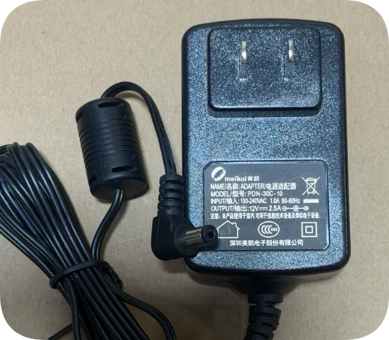 *Brand NEW*Meikai PDN-30C-10 30W Desktop Power Adapter | 12V 2.5A, 5.5×2.1mm Center Posi